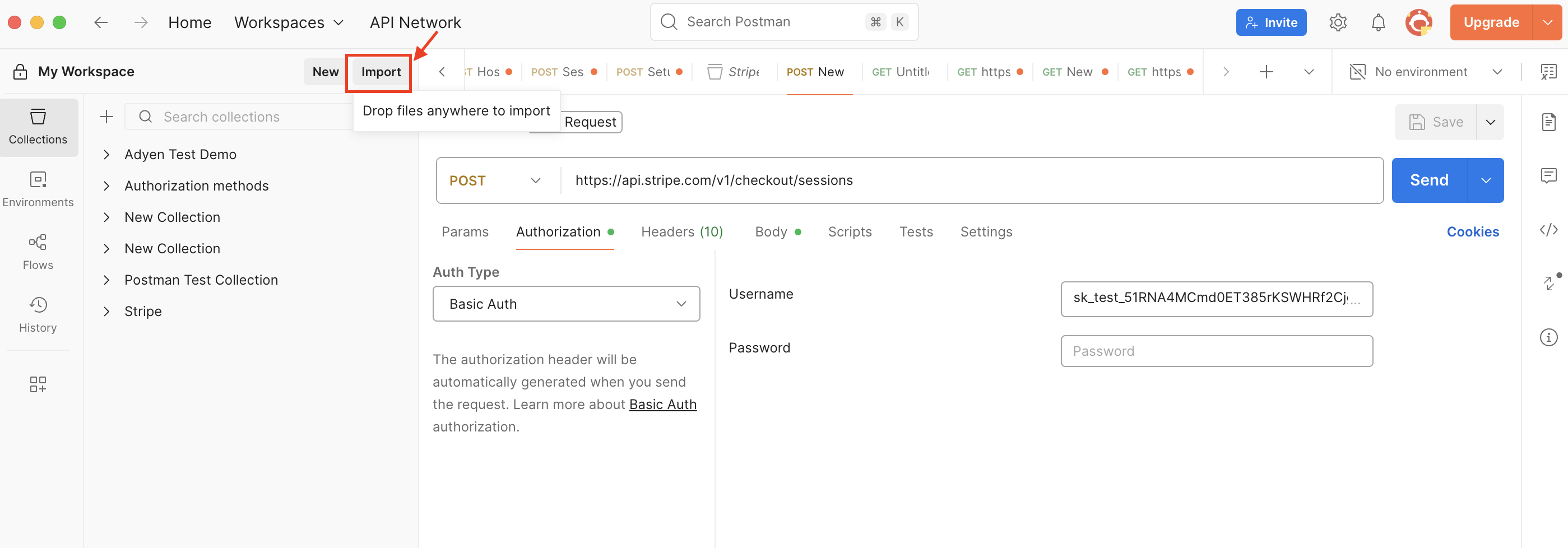 image of postman import collection